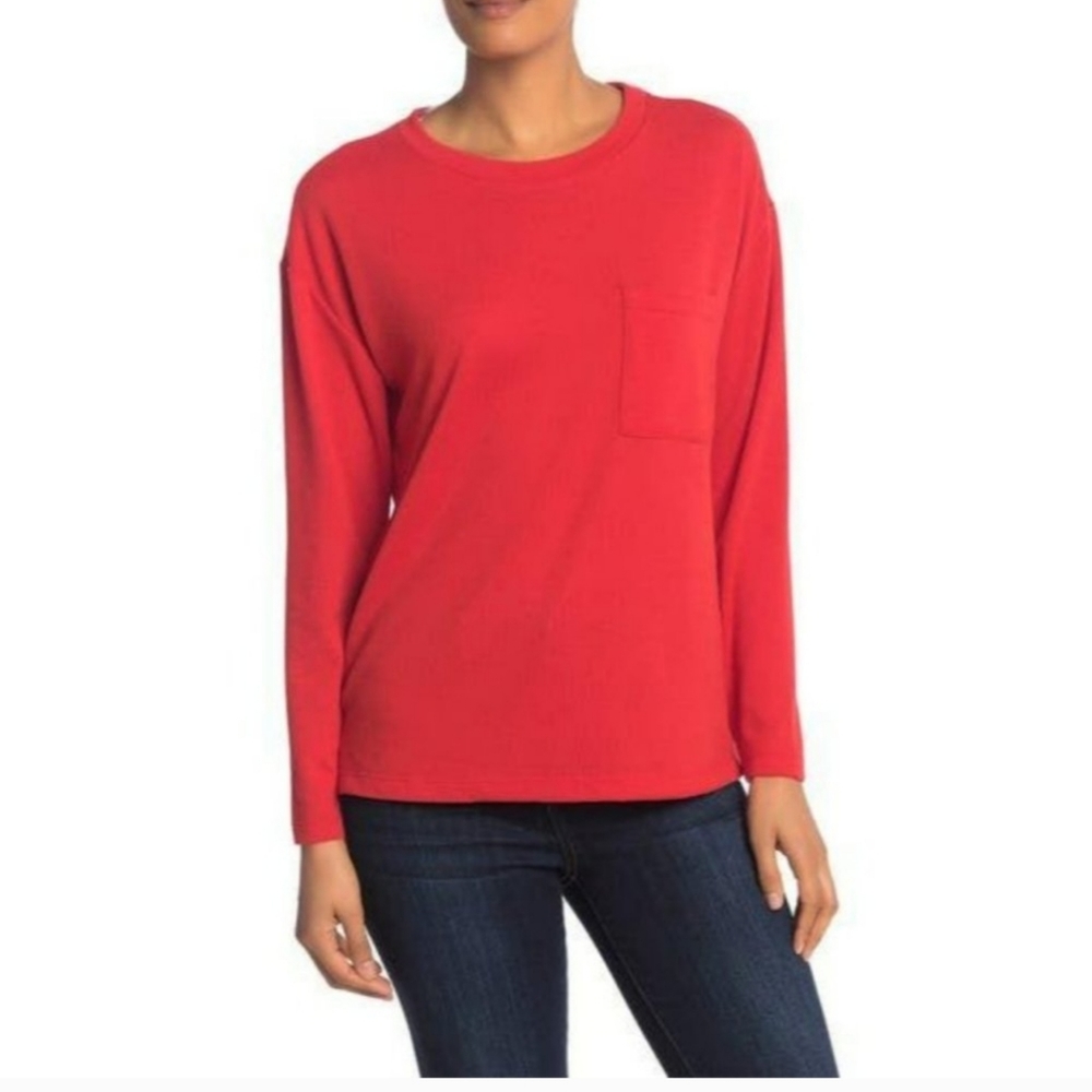 Sanctuary orange pocket sweater NWT